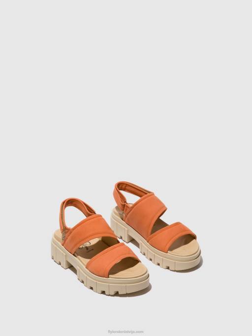 lv Fly London sievietes sling-back sandales jira865 persiku 80JP543