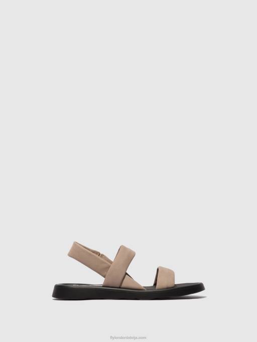 lv Fly London sievietes sling-back sandales tera873 betons 80JP539