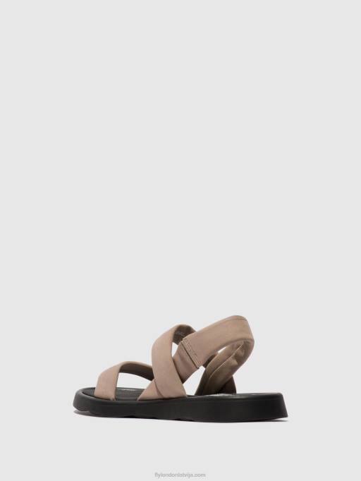 lv Fly London sievietes sling-back sandales tera873 betons 80JP539