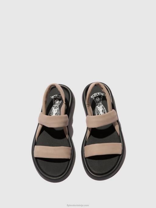 lv Fly London sievietes sling-back sandales tera873 betons 80JP539