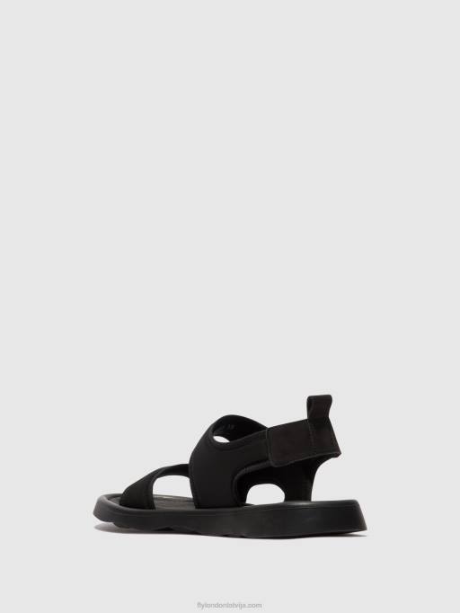 lv Fly London sievietes sling-back sandales treq930 melns 80JP450