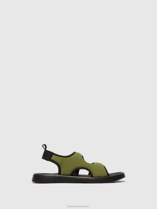 lv Fly London sievietes sling-back sandales treq930 olīvu/melnu 80JP451