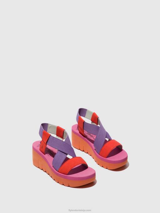 lv Fly London sievietes sling-back sandales yabi922 oranža (alts) 80JP442