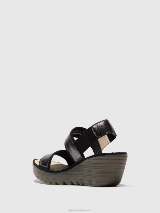 lv Fly London sievietes sling-back sandales yaco416 grafīts 80JP441