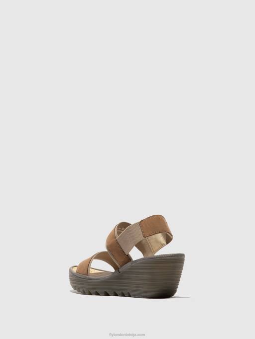 lv Fly London sievietes sling-back sandales yaco416 smiltis 80JP431