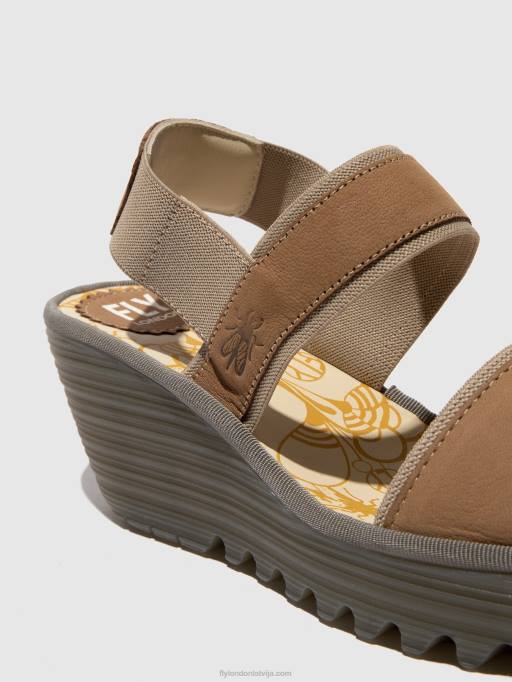 lv Fly London sievietes sling-back sandales yaco416 smiltis 80JP431