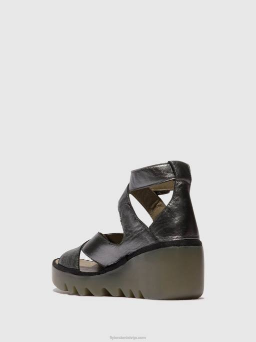 lv Fly London sievietes sprādzes sandales byre410 grafīts 80JP503