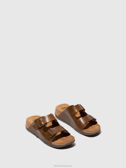 lv Fly London sievietes sprādzes sandales caja721 kamielis 80JP595