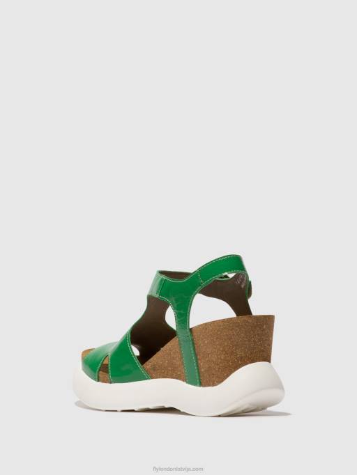 lv Fly London sievietes sprādzes sandales gova962 zaļš 80JP502