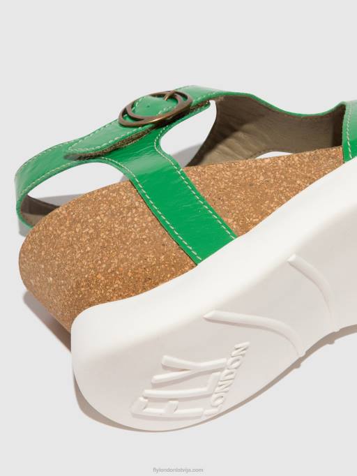 lv Fly London sievietes sprādzes sandales gova962 zaļš 80JP502