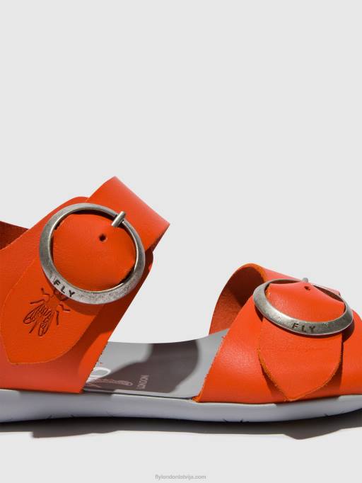 lv Fly London sievietes sprādzes sandales masa757 koraļļi 80JP563