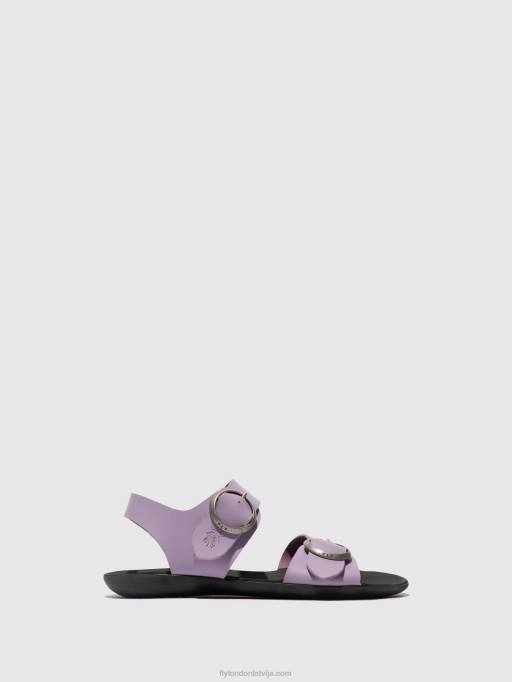 lv Fly London sievietes sprādzes sandales masa757 violets 80JP499