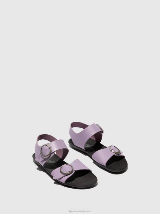lv Fly London sievietes sprādzes sandales masa757 violets 80JP499