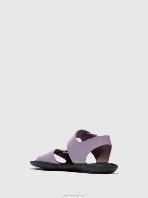 lv Fly London sievietes sprādzes sandales masa757 violets 80JP499