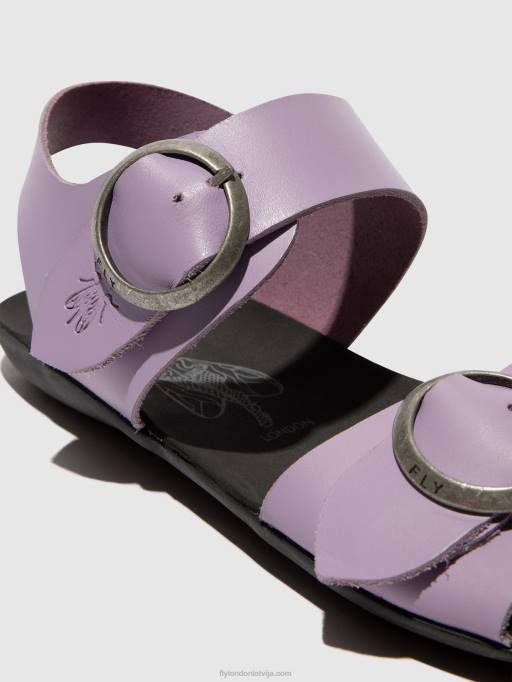 lv Fly London sievietes sprādzes sandales masa757 violets 80JP499