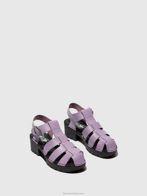 lv Fly London sievietes t-siksnu sandales emme511 violets 80JP407