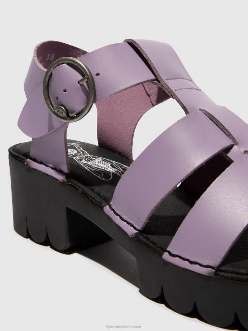 lv Fly London sievietes t-siksnu sandales emme511 violets 80JP407