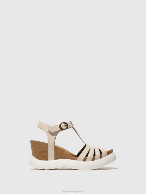 lv Fly London sievietes t-siksnu sandales gaita959 pelēkbalts 80JP409