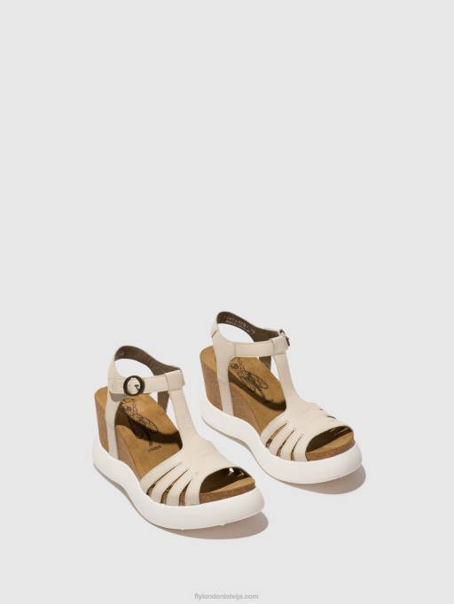 lv Fly London sievietes t-siksnu sandales gaita959 pelēkbalts 80JP409