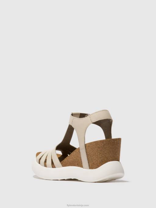 lv Fly London sievietes t-siksnu sandales gaita959 pelēkbalts 80JP409