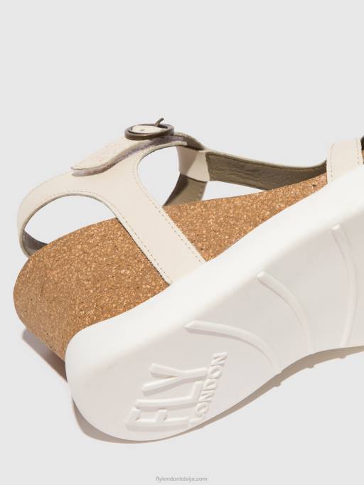 lv Fly London sievietes t-siksnu sandales gaita959 pelēkbalts 80JP409