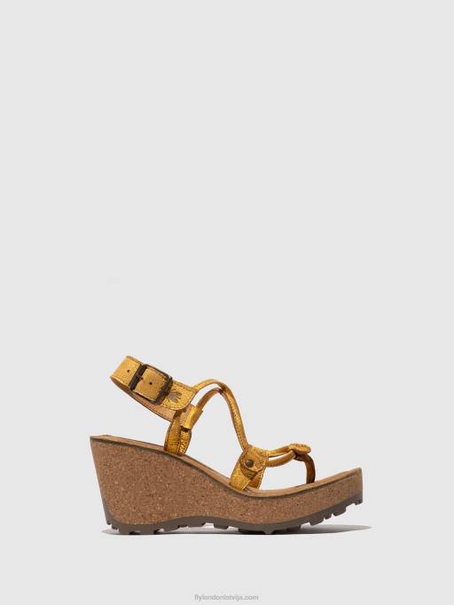 lv Fly London sievietes t-siksnu sandales gosh dzeltens 80JP519