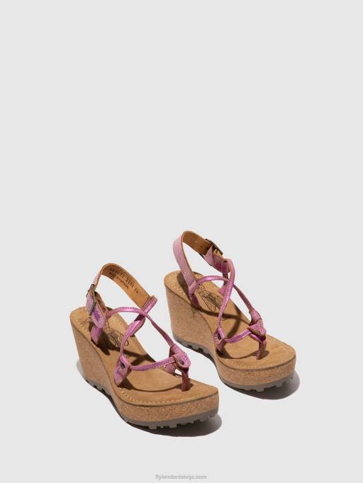 lv Fly London sievietes t-siksnu sandales gosh rozā 80JP518