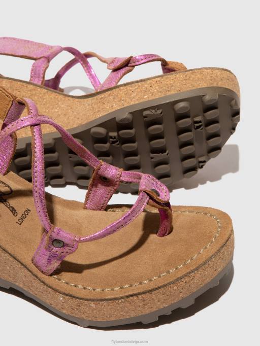 lv Fly London sievietes t-siksnu sandales gosh rozā 80JP518