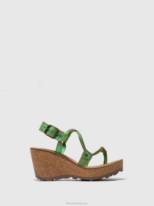 lv Fly London sievietes t-siksnu sandales gosh zaļš 80JP517