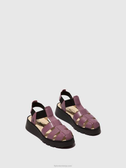 lv Fly London sievietes t-siksnu sandales pefi429 violets 80JP406