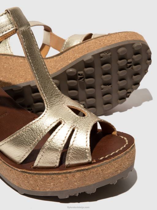 lv Fly London sievietes t-siksnu sandales zelts 80JP524