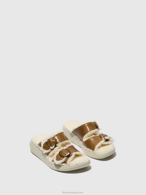 lv Fly London sievietes uzvelkamas sandales buga902 kamielis 80JP514
