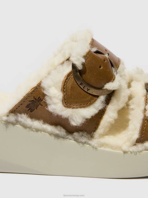 lv Fly London sievietes uzvelkamas sandales buga902 kamielis 80JP514