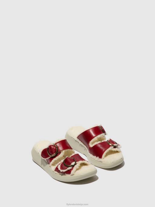 lv Fly London sievietes uzvelkamas sandales buga902 sarkans 80JP516