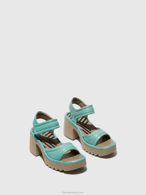 lv Fly London sievietes velcro sandales mank433 tirkīza 80JP397