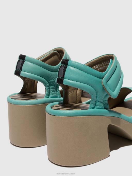 lv Fly London sievietes velcro sandales mank433 tirkīza 80JP397