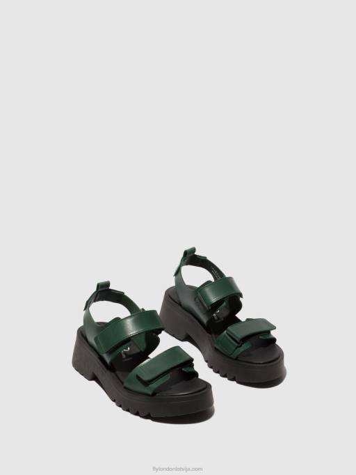lv Fly London sievietes velcro sandales meka857 benzīns 80JP392