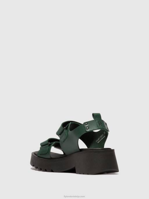 lv Fly London sievietes velcro sandales meka857 benzīns 80JP392