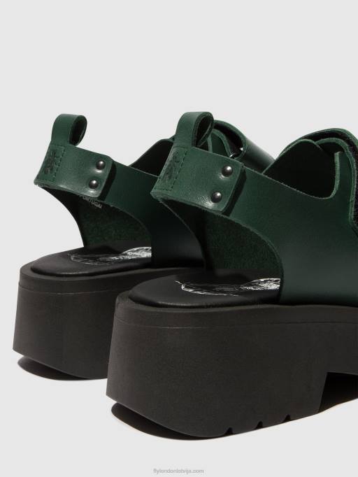lv Fly London sievietes velcro sandales meka857 benzīns 80JP392