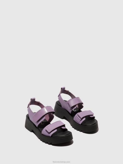 lv Fly London sievietes velcro sandales meka857 violets 80JP393