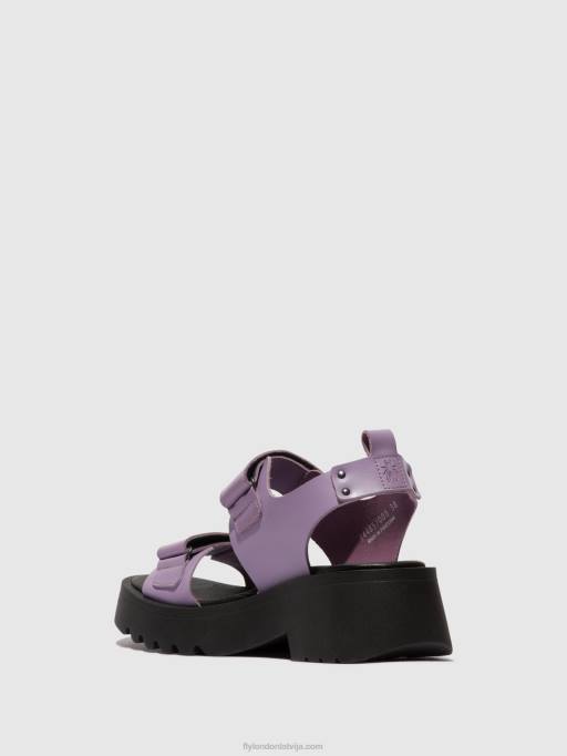 lv Fly London sievietes velcro sandales meka857 violets 80JP393