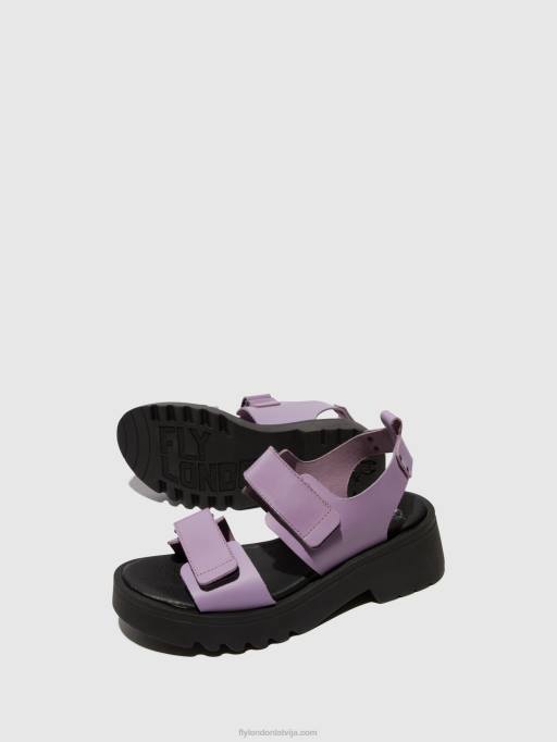 lv Fly London sievietes velcro sandales meka857 violets 80JP393