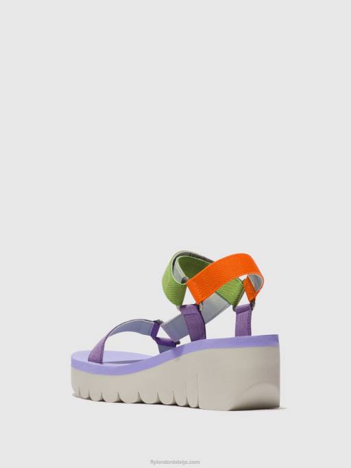 lv Fly London sievietes velcro sandales yefa726 daudzkrāsains (alts) 80JP395