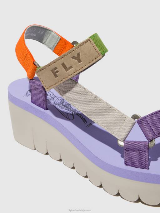 lv Fly London sievietes velcro sandales yefa726 daudzkrāsains (alts) 80JP395