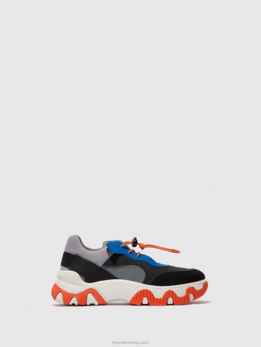 lv Fly London sievietes elastīgie trenažieri fian634 multi pelēks/zils/oranžs 80JP767