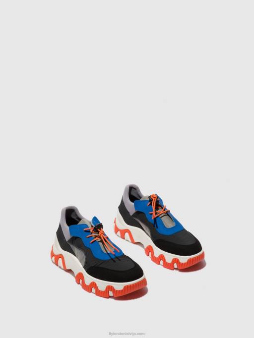 lv Fly London sievietes elastīgie trenažieri fian634 multi pelēks/zils/oranžs 80JP767