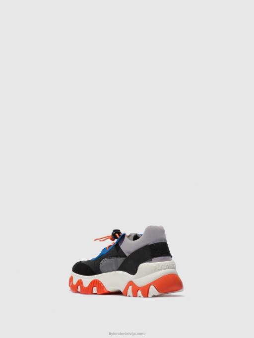 lv Fly London sievietes elastīgie trenažieri fian634 multi pelēks/zils/oranžs 80JP767