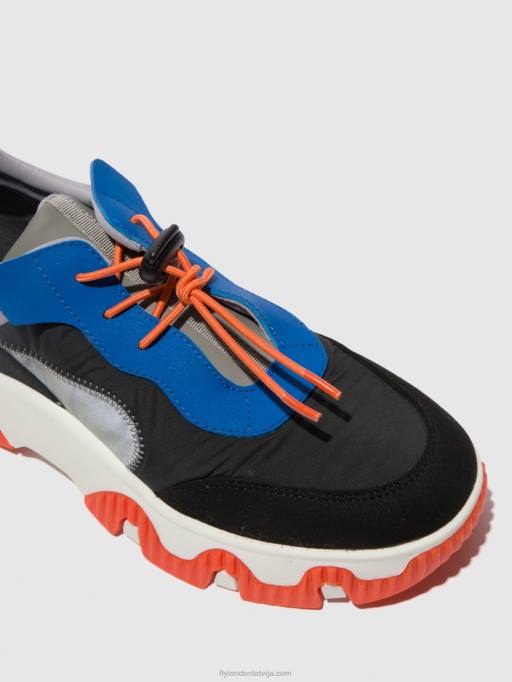lv Fly London sievietes elastīgie trenažieri fian634 multi pelēks/zils/oranžs 80JP767