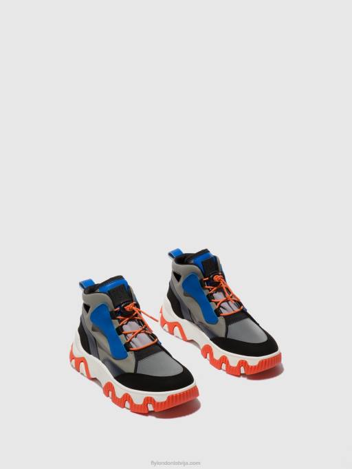 lv Fly London sievietes hi-top trenažieri feny633 multi pelēks/zils/oranžs 80JP766
