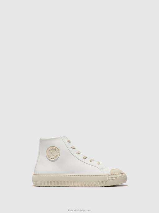 lv Fly London sievietes hi-top trenažieri topy586 balts 80JP729